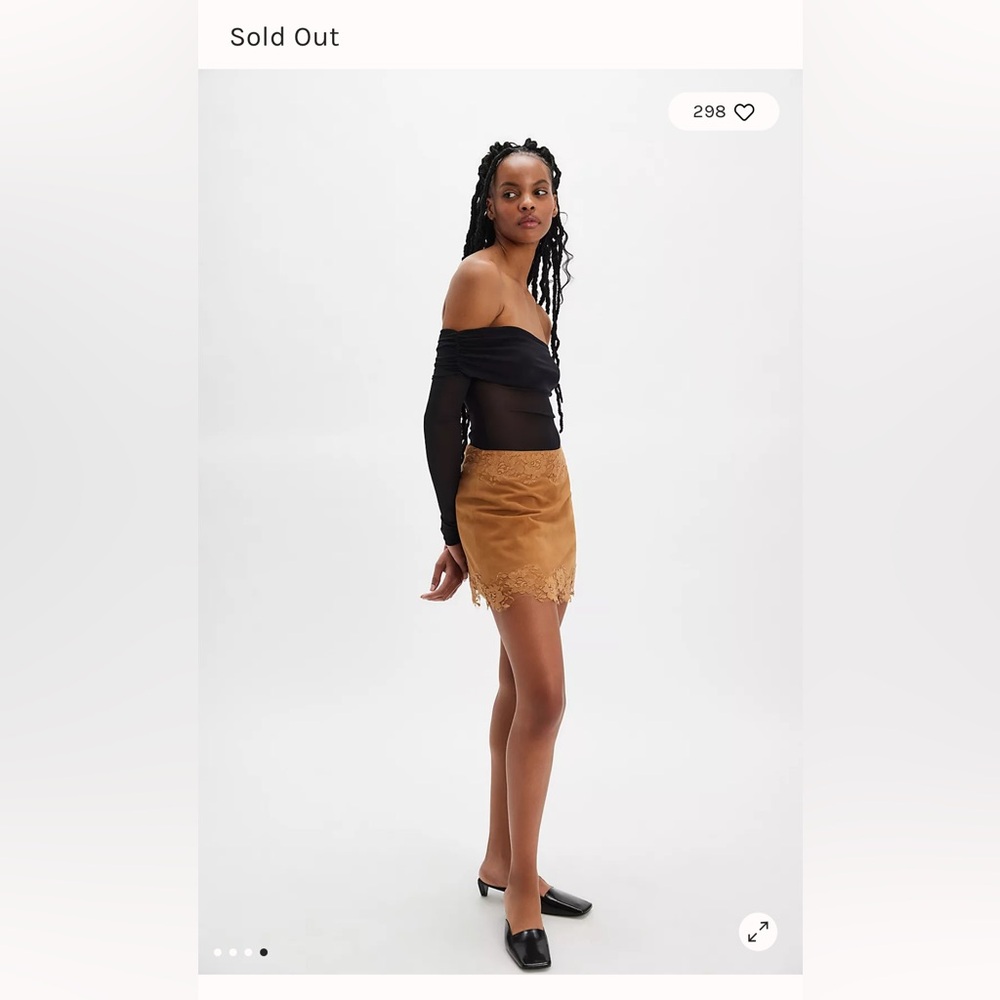 Free People Nigel Preston Micro Suede Mini Fairy Skirt